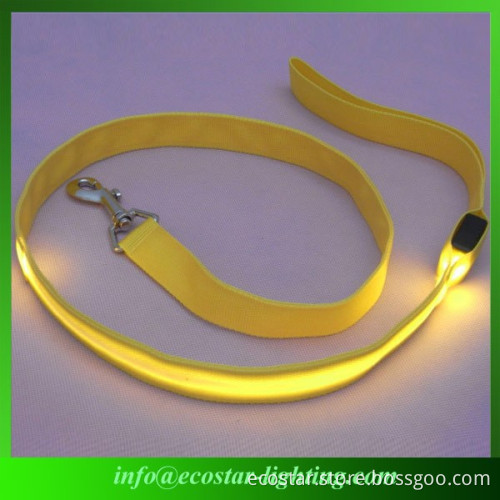 Reflective material light up led dog leashes supplier